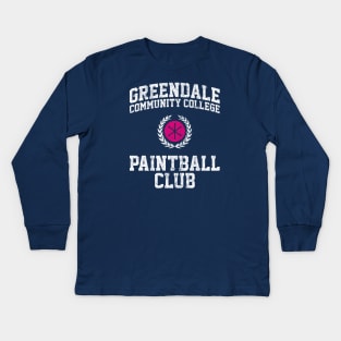 Greendale Community College Paintball Club Kids Long Sleeve T-Shirt